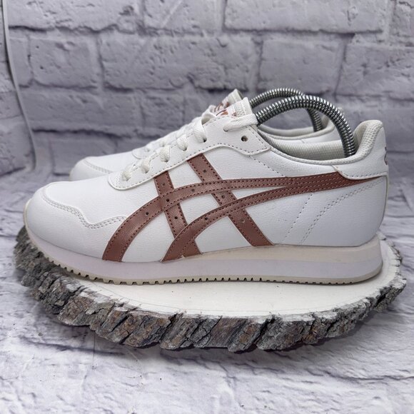 Asics Tiger Runner 1202311 Shoes Sneakers Womens Size 9 White Rose Gold - Picture 5 of 11
